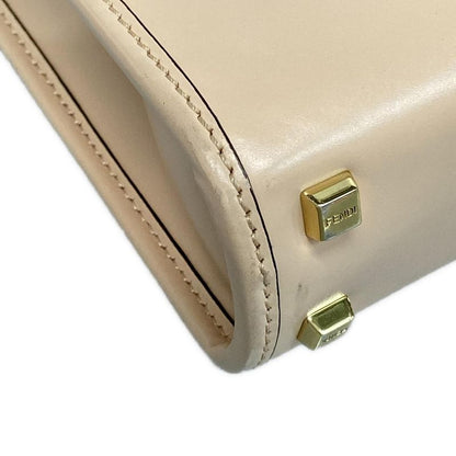 Fendi Tote Bag Sunshine Shopper 8bs051 Pink Beige And Brown Logo Plastic Handle