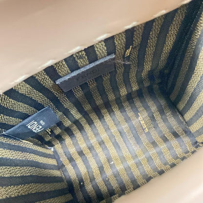 Fendi Tote Bag Sunshine Shopper 8bs051 Pink Beige And Brown Logo Plastic Handle