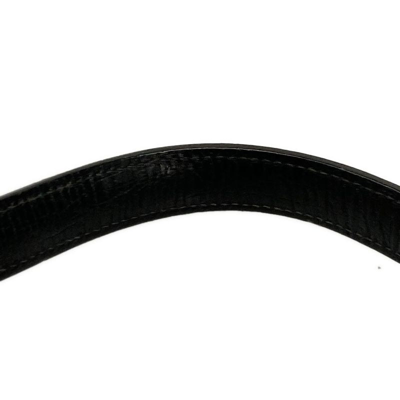 Gucci Shoulder Bag Horsebit GG Pattern 114890 Black Leather