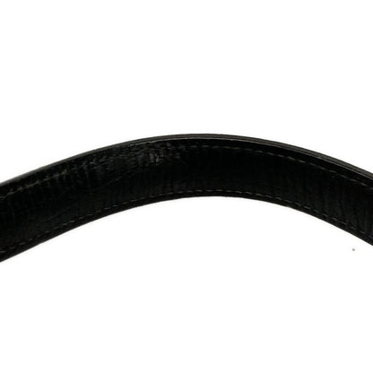 Gucci Shoulder Bag Horsebit GG Pattern 114890 Black Leather