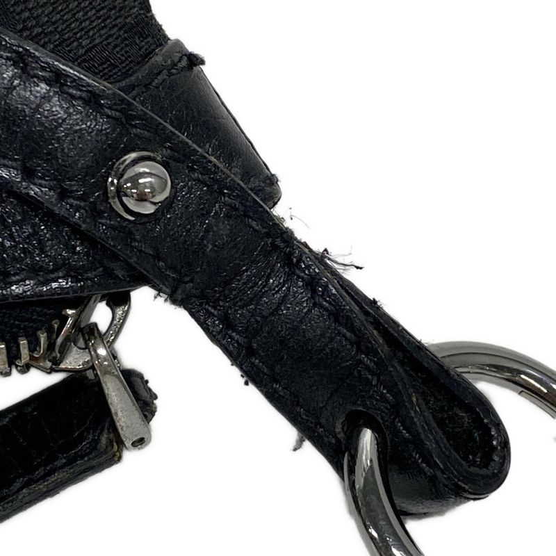 Gucci Shoulder Bag Horsebit GG Pattern 114890 Black Leather