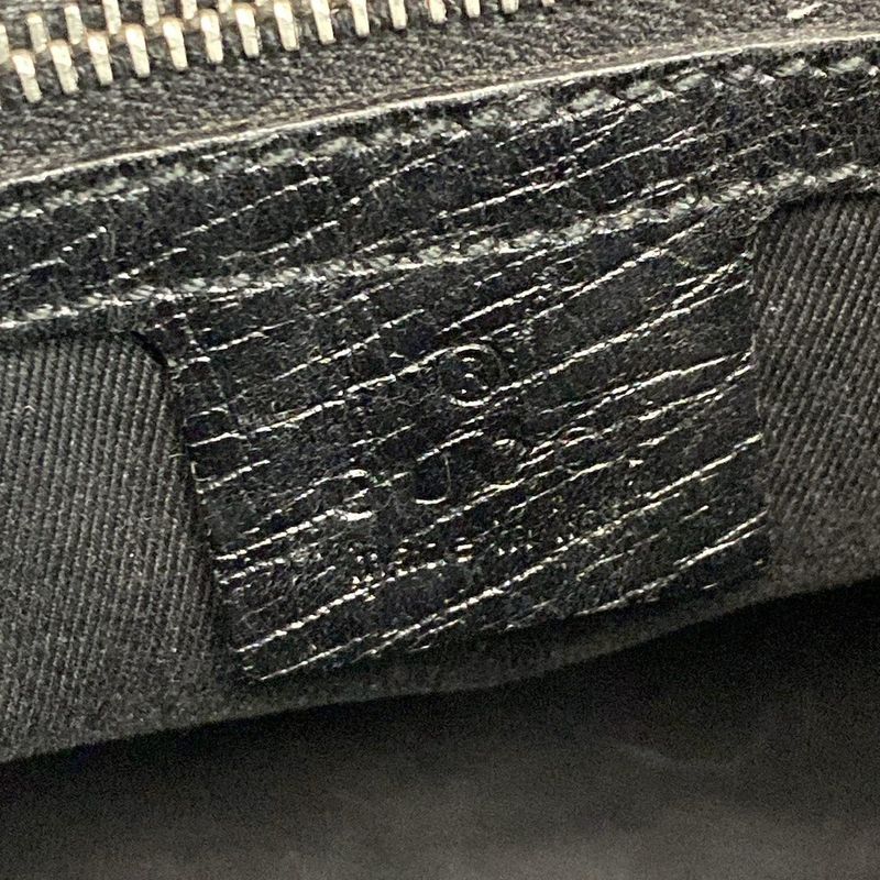 Gucci Shoulder Bag Horsebit GG Pattern 114890 Black Leather