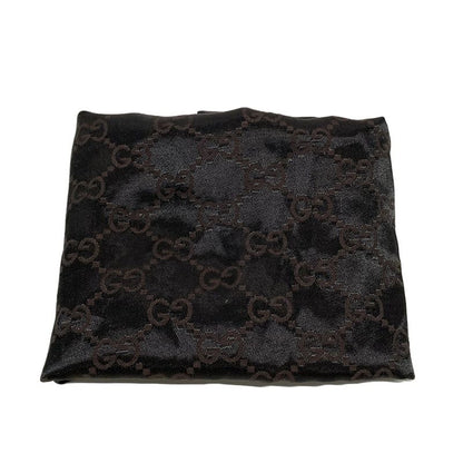 Gucci Shoulder Bag Horsebit GG Pattern 114890 Black Leather