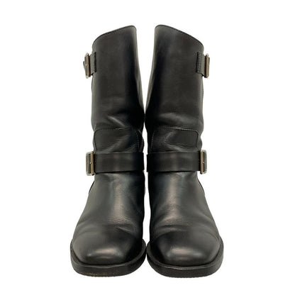 Chanel Short Boots 36 1 2 C Women - G27805 Black Engineer Boots Silver Hardware