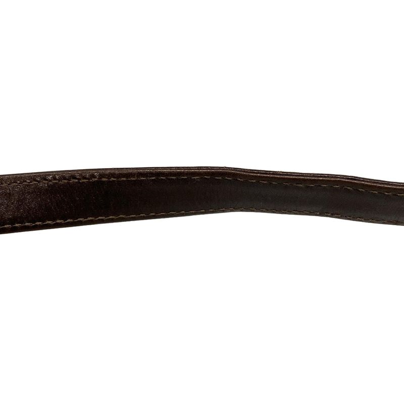 Fendi Shoulder Bag Zucca Pattern Brown×black×dark Brown Leather