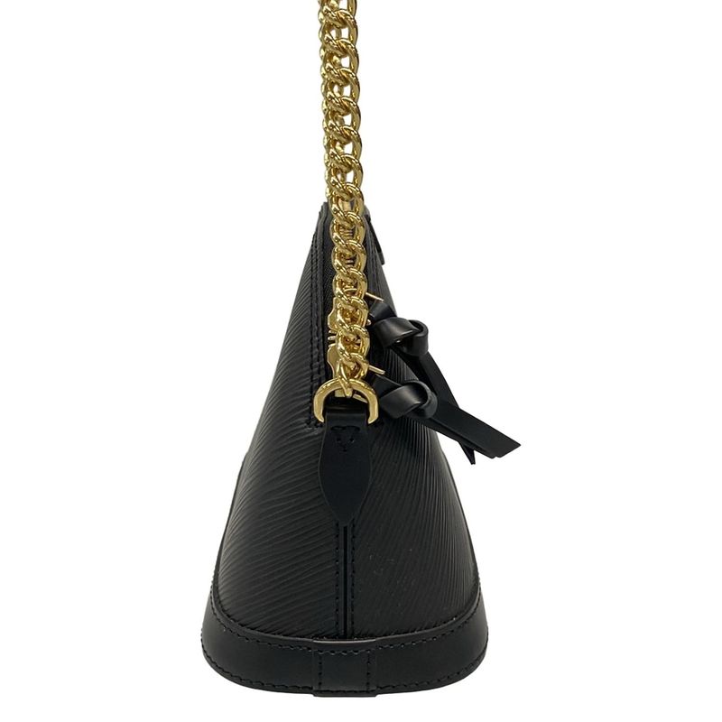 Louis Vuitton Shoulder Bag Epi Alma MINI Chain M51405 Noir Black Leather