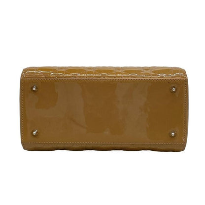 Dior Christian Dior Handbag Lady Dior Medium Bag Pink Beige Silver Hardware