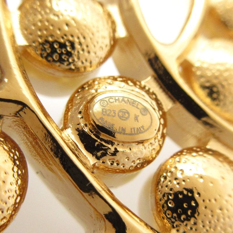 Chanel Brooch Coco Mark Gold And Ivory