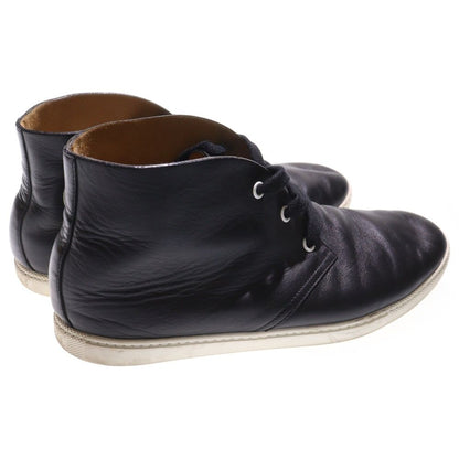 Hermes Exlibris Leather Lace-Up Low Cut Sneakers Black