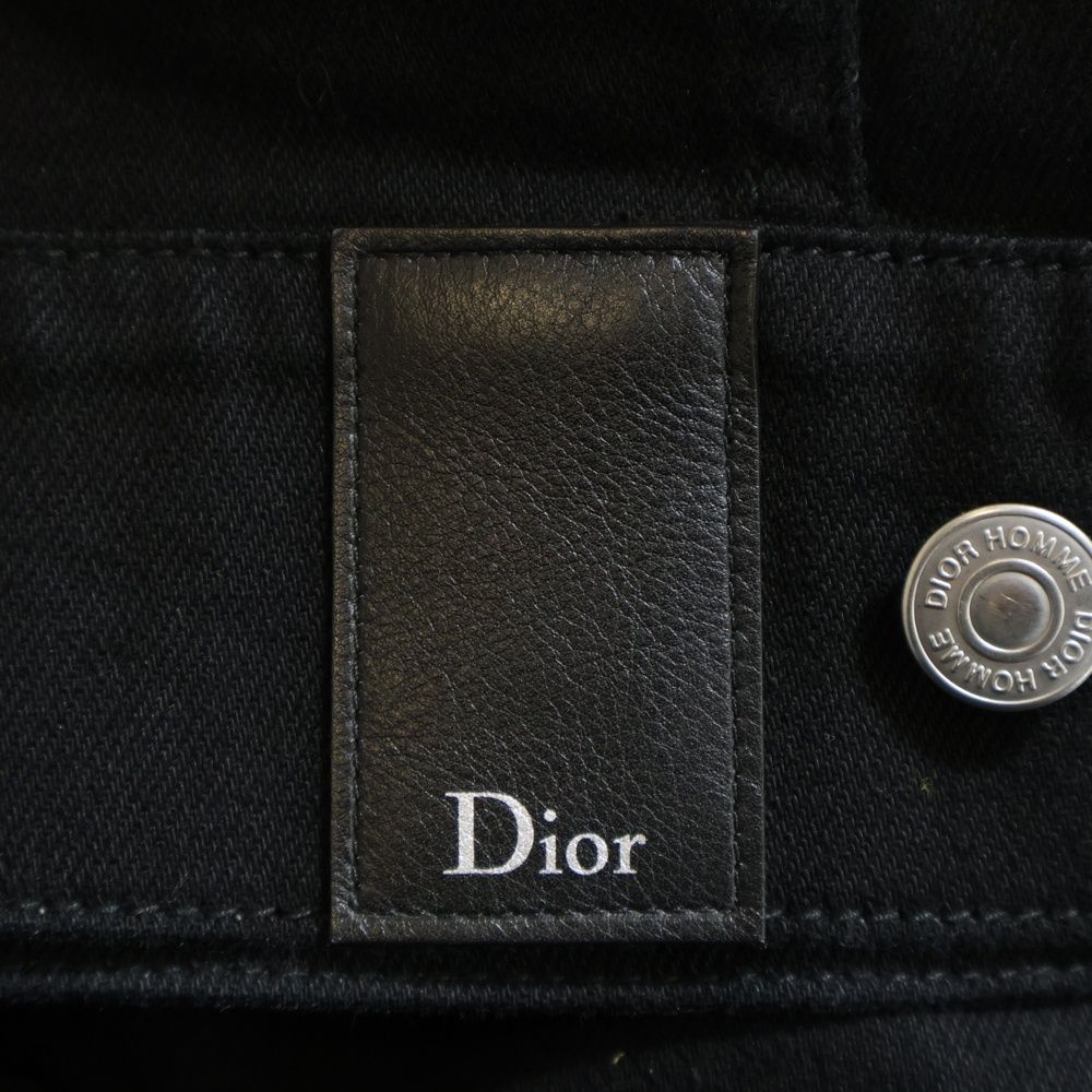 Dior Homme 18ss Francois Pearl Denim Jacket 863c414j4209 Black