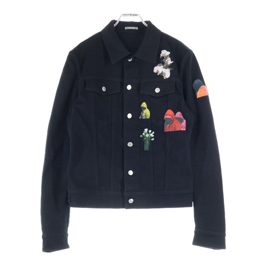 Dior Homme 18ss Francois Pearl Denim Jacket 863c414j4209 Black