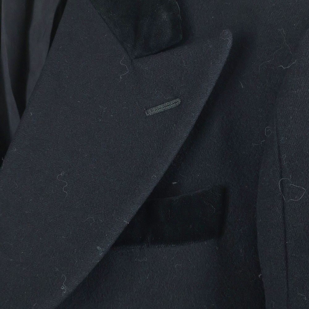 Bottega Veneta Velor Velvet Switch Cashmere Blend Wool Double Breasted Peak