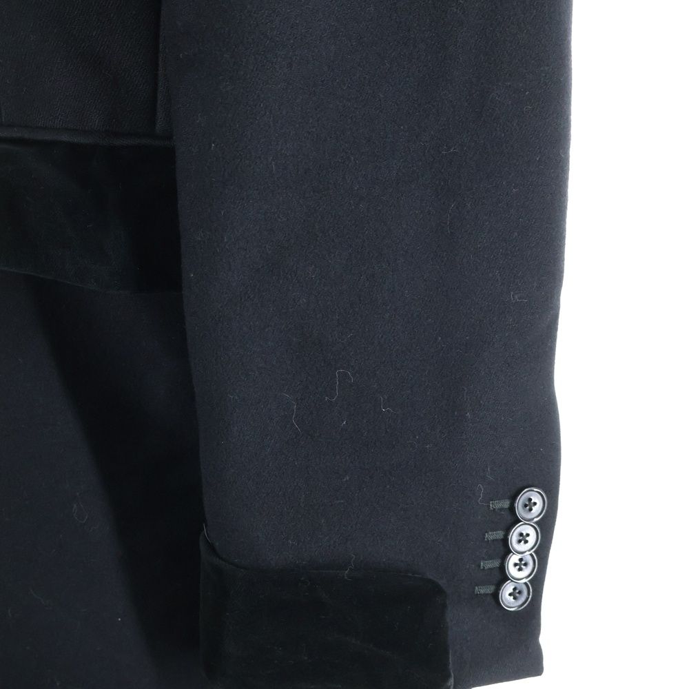 Bottega Veneta Velor Velvet Switch Cashmere Blend Wool Double Breasted Peak