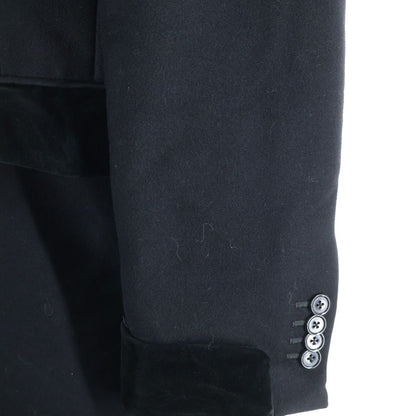 Bottega Veneta Velor Velvet Switch Cashmere Blend Wool Double Breasted Peak