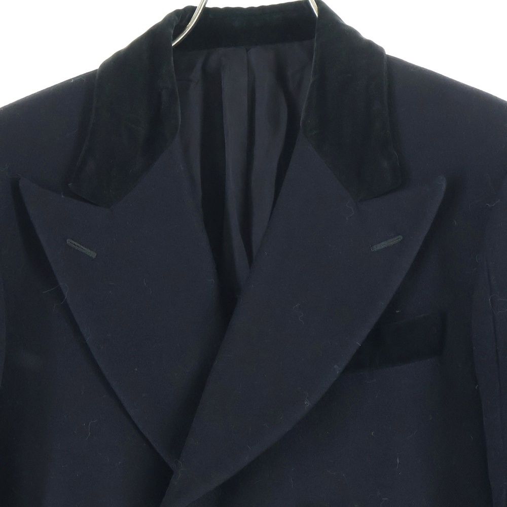 Bottega Veneta Velor Velvet Switch Cashmere Blend Wool Double Breasted Peak