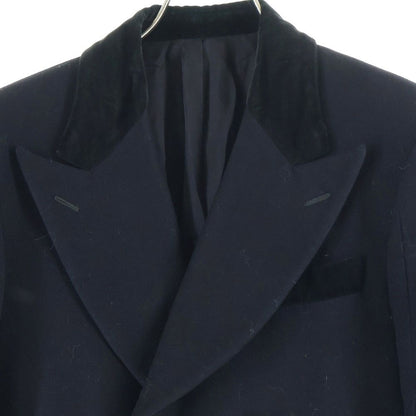 Bottega Veneta Velor Velvet Switch Cashmere Blend Wool Double Breasted Peak