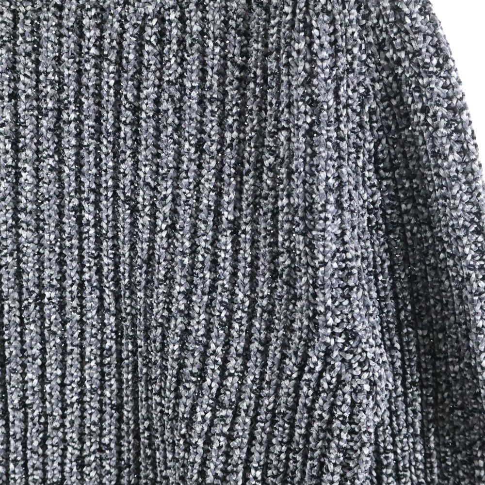 Dior Homme Ribbed Crew Neck Pullover Long Sleeve Knit Sweater Gray