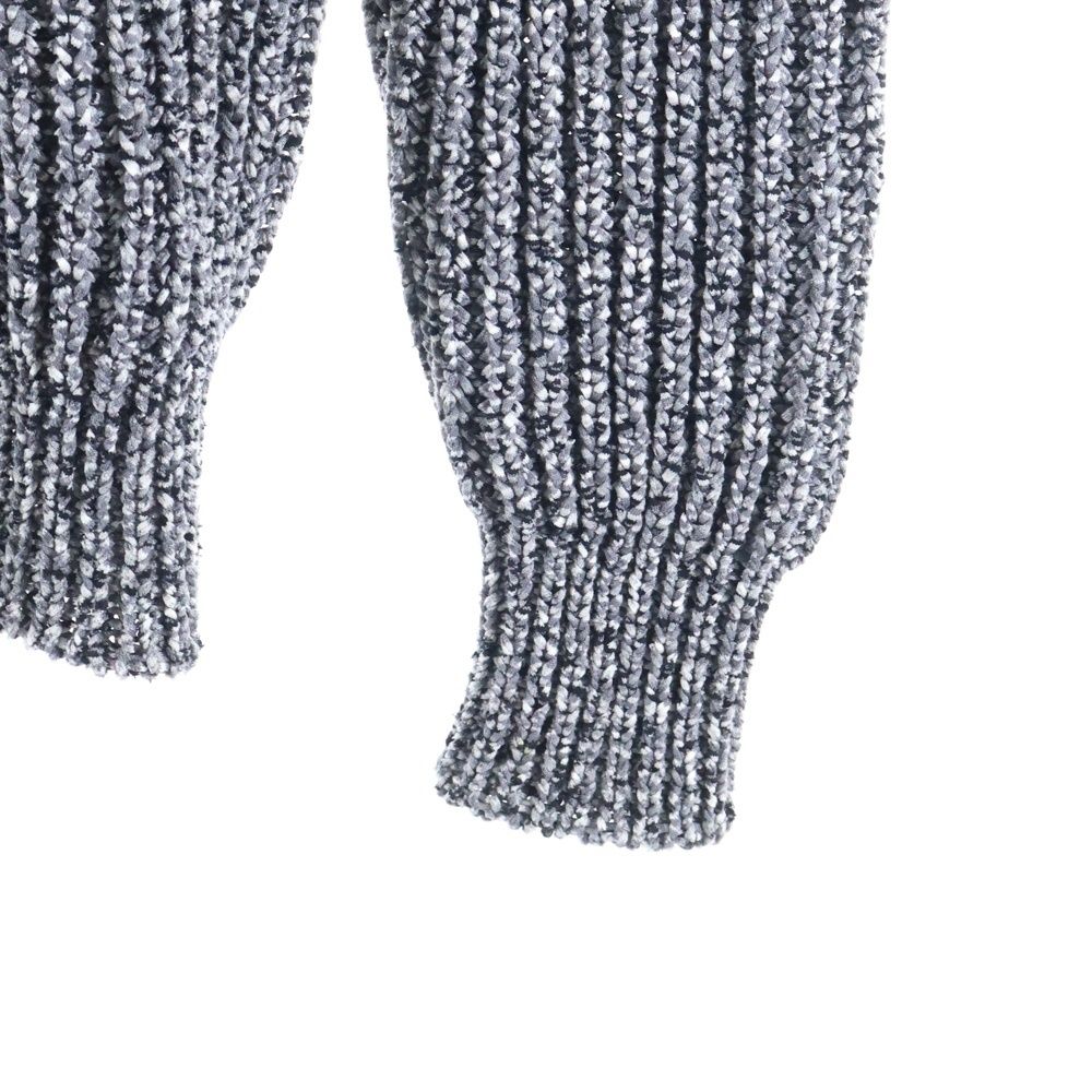 Dior Homme Ribbed Crew Neck Pullover Long Sleeve Knit Sweater Gray