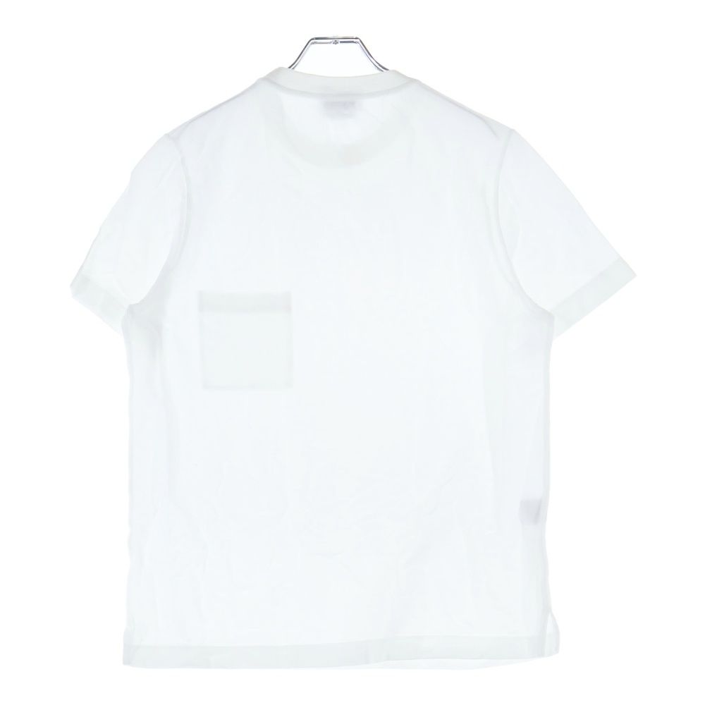 Hermes H Logo Embroidery Cotton Crew Neck Cut and Sew Short Sleeve Pocket