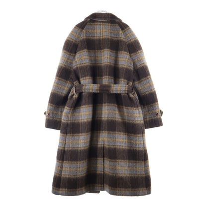 Gucci Raglan Check Class Ical Wool Coat Brown 664710 Zag90