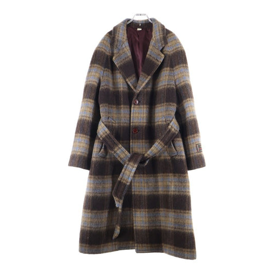 Gucci Raglan Check Class Ical Wool Coat Brown 664710 Zag90