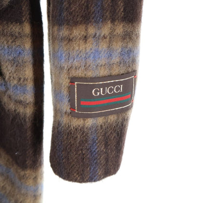 Gucci Raglan Check Class Ical Wool Coat Brown 664710 Zag90