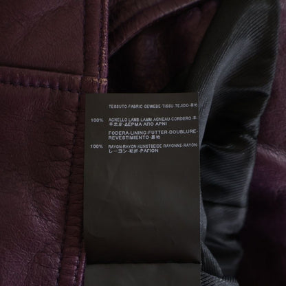 Balenciaga Double Riders Leather Jacket Women's Purple