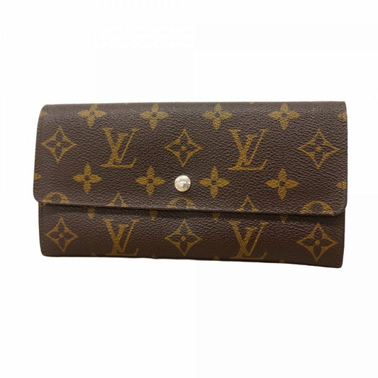 Louis Vuitton Long Wallet Monogram Pochette Porte Monet Cles Di M61723 Brown