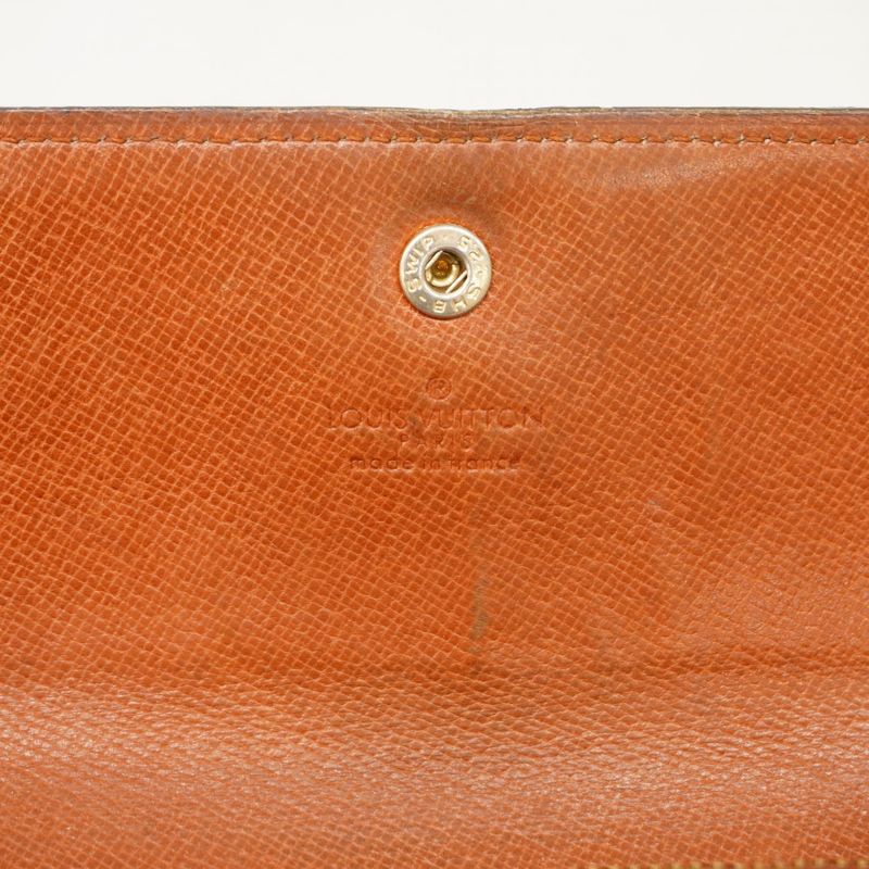 Louis Vuitton Long Wallet Monogram Pochette Porte Monet Cles Di M61723 Brown
