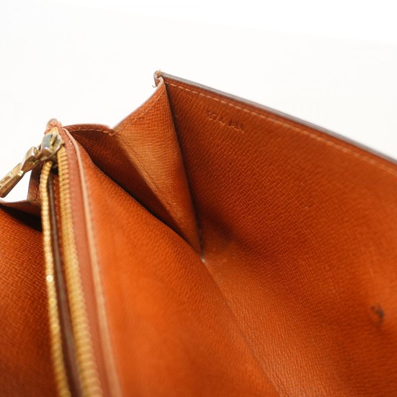 Louis Vuitton Long Wallet Monogram Pochette Porte Monet Cles Di M61723 Brown