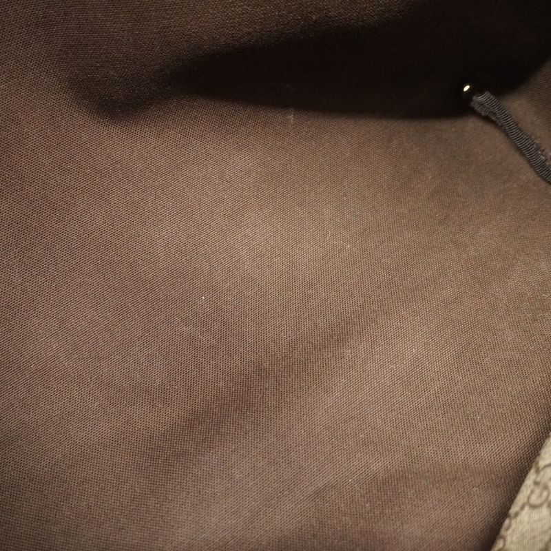 Gucci Tote Bag GG Supreme Sherry Line 211134 PVC Brown Chien Pan Gold Hardware