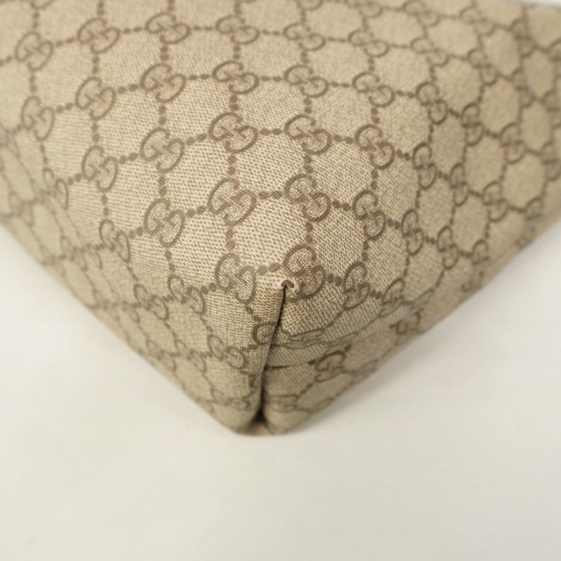 Gucci Tote Bag GG Supreme Sherry Line 211134 PVC Brown Chien Pan Gold Hardware