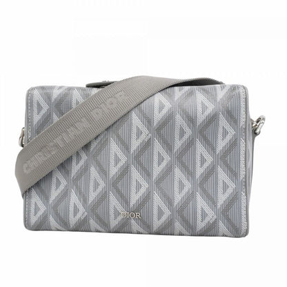 Christian Dior Shoulder Bag Lingotto PVC Leather Gray Silver Hardware Women