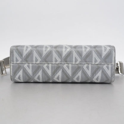 Christian Dior Shoulder Bag Lingotto PVC Leather Gray Silver Hardware Women