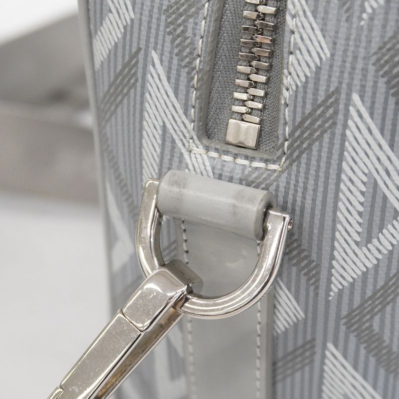 Christian Dior Shoulder Bag Lingotto PVC Leather Gray Silver Hardware Women