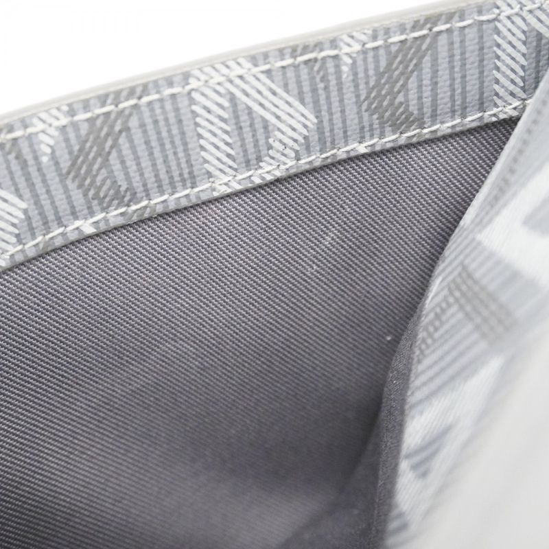 Christian Dior Shoulder Bag Lingotto PVC Leather Gray Silver Hardware Women