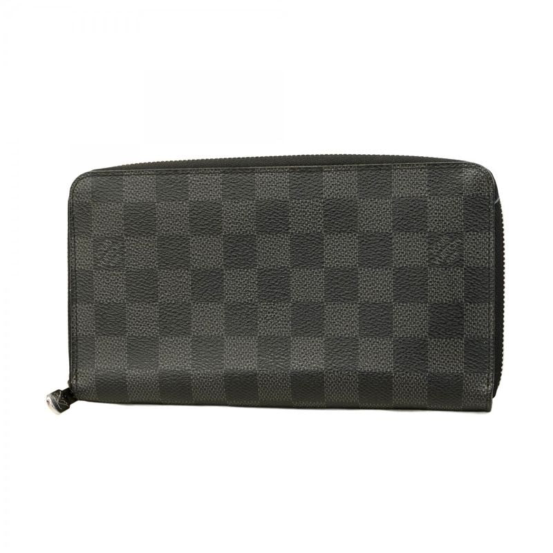 Louis Vuitton Long Wallet Damier Graphite Zippy Organizer NM N60111 Black Gray