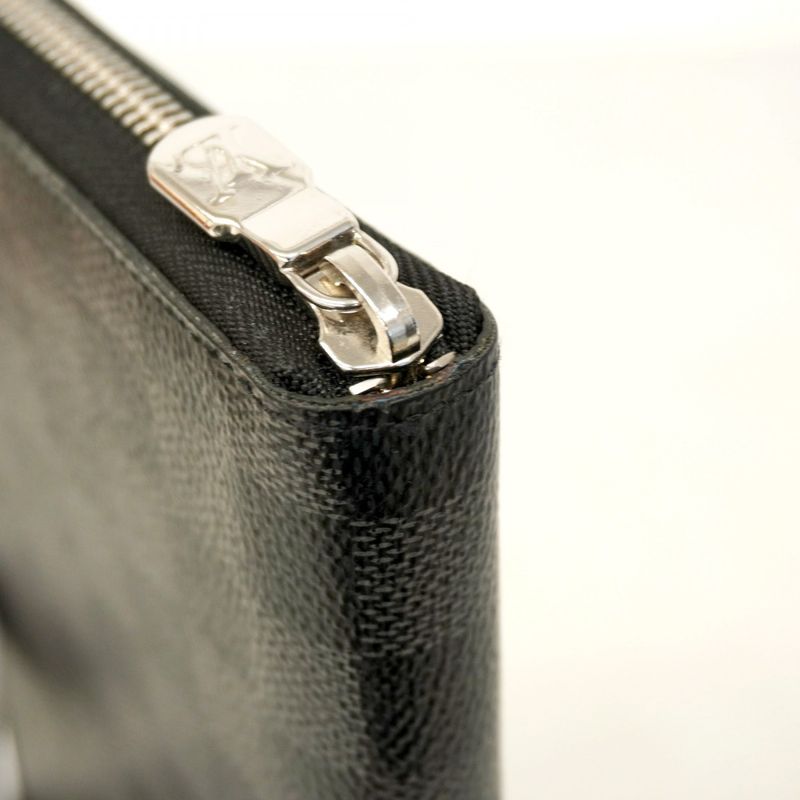 Louis Vuitton Long Wallet Damier Graphite Zippy Organizer NM N60111 Black Gray
