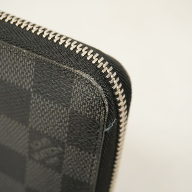 Louis Vuitton Long Wallet Damier Graphite Zippy Organizer NM N60111 Black Gray