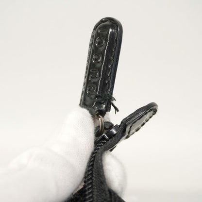 Gucci Handbag Bamboo 000 1998 0508 Nylon Black Silver Hardware Women