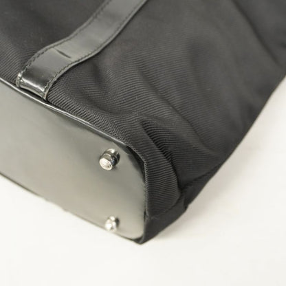 Gucci Handbag Bamboo 000 1998 0508 Nylon Black Silver Hardware Women