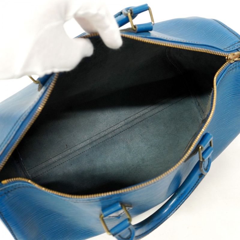 Louis Vuitton Epi Speedy 35 M42995 Handbag Toledo Blue Women's
