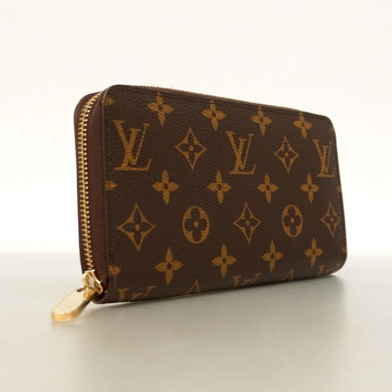 Louis Vuitton Long Wallet Monogram Zippy Wallet M60017 Brown Men Women Unisex