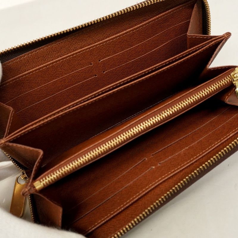 Louis Vuitton Long Wallet Monogram Zippy Wallet M60017 Brown Men Women Unisex