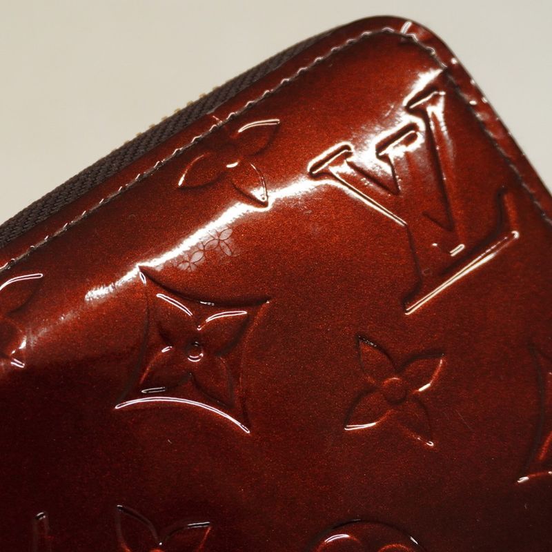 Louis Vuitton Vernis Zippy Wallet M91536 Rouge For Women