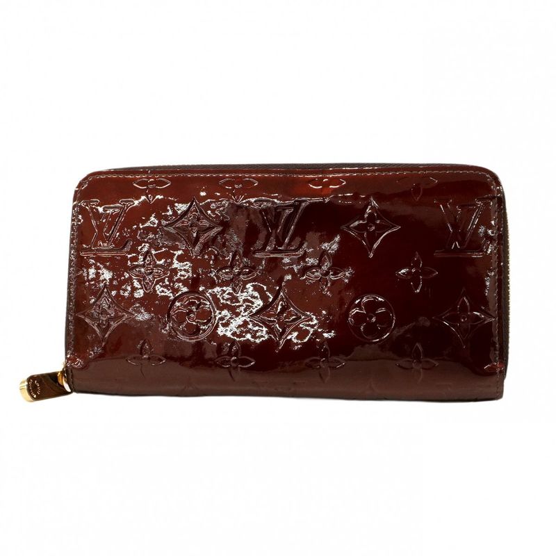 Louis Vuitton Vernis Zippy Wallet M91536 Rouge For Women