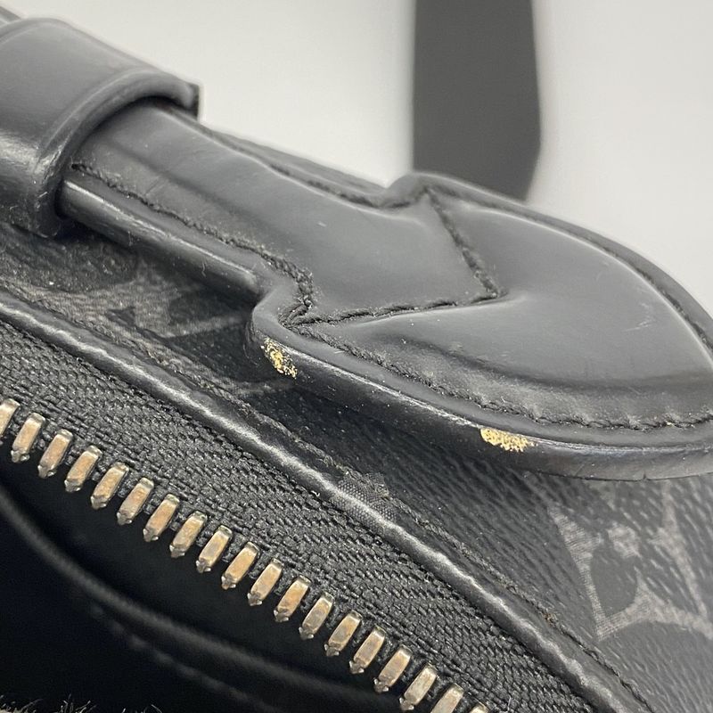 Louis Vuitton Body Bag Monogram Eclipse Bum Bag M42906 Black Men's