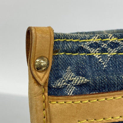 Louis Vuitton Tote Monogram Denim Flat Shopper M95018 Blue Women's