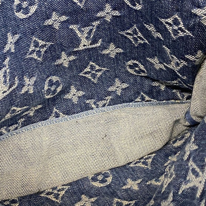 Louis Vuitton Tote Monogram Denim Flat Shopper M95018 Blue Women's