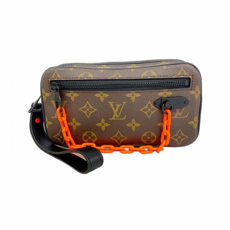 Louis Vuitton Monogram Solaray Pochette Volga M44482 Brown Men's Clutch Bag